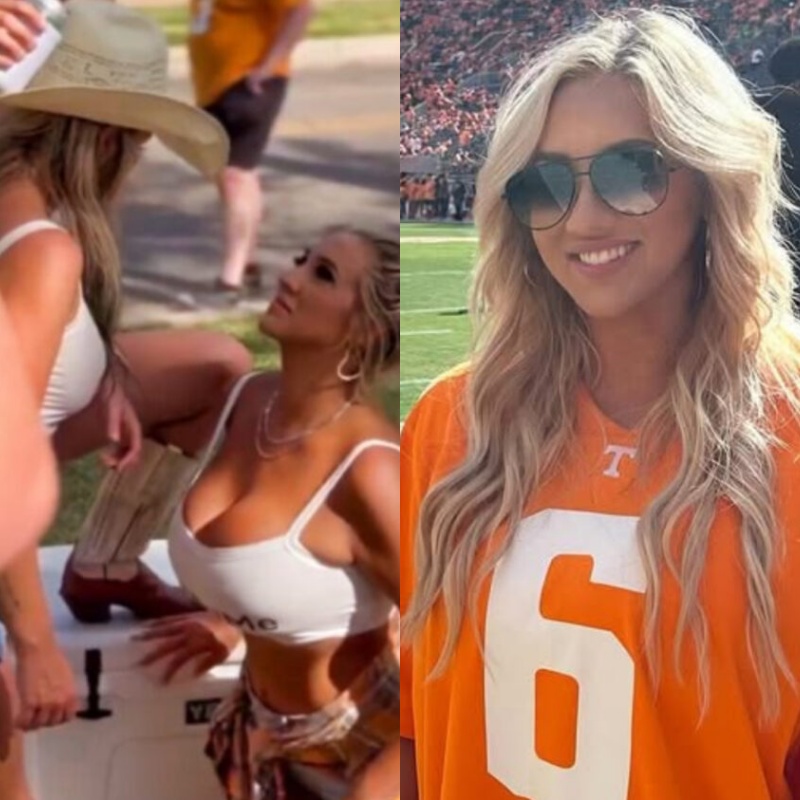 BREAKING: Tennessee Vols Fan Who Broke the Internet with R𝙖unchy Tailgate Video Goes Viral Again – Blasts American Airlines for Forcing Her to Button Up Her Low-Cut Top [PHOTO]