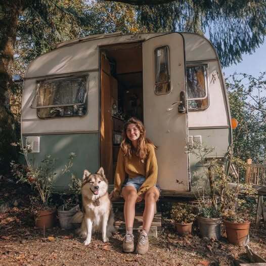 A teenage girl paid barely $200 for an old caravan.