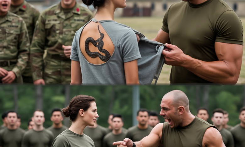 They mocked her at bootcamp, then the commander froze at her back tattoo