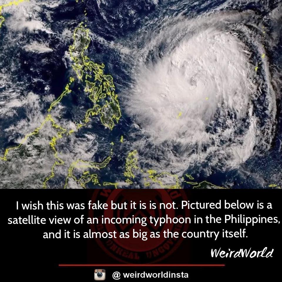 Massive Typhoon Near the Philippines — Nearly the Size of the Entire Country