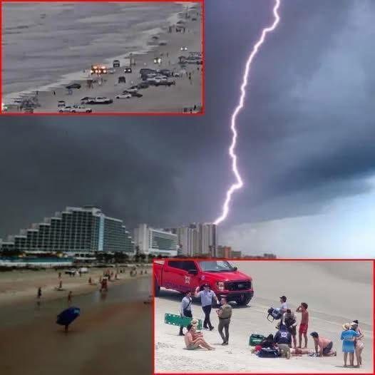 A 29-year-old man who was struck by lightning on a Central Florida beach during a bout of severe weather last Friday has died, officials confirmed Monday.