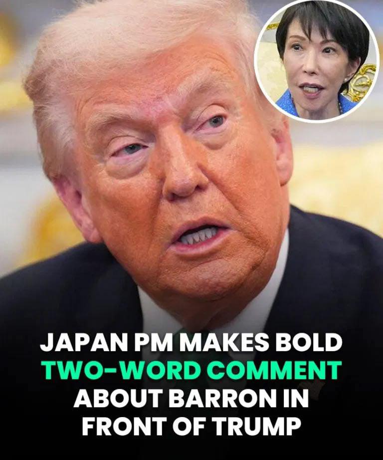 Japan PM Makes Bold Two-Word Comment About Barron In Front Of Donald Trump